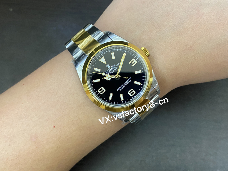 VS廠勞力士36m間金探險家探一復刻腕表工藝細節如何