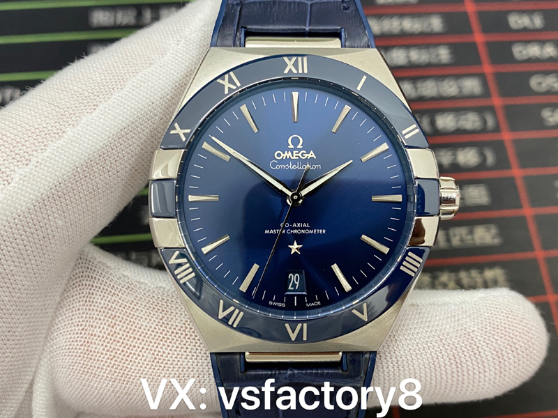 歐米茄藍面星座41m復刻表8900機細節做工復刻評測